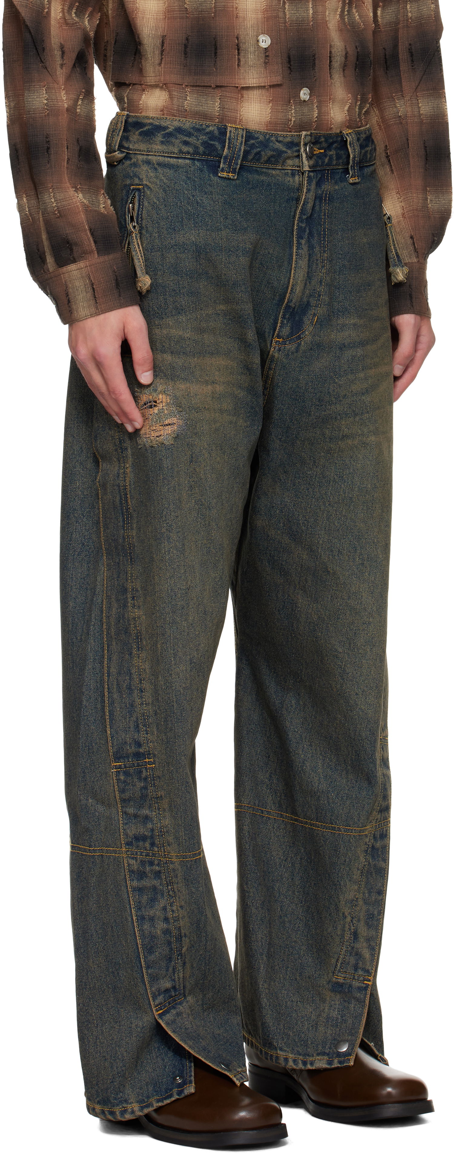Jeans Andersson Bell Andersson Bell Twisted Zipper Pocket Jeans Blå | apa841u, 1
