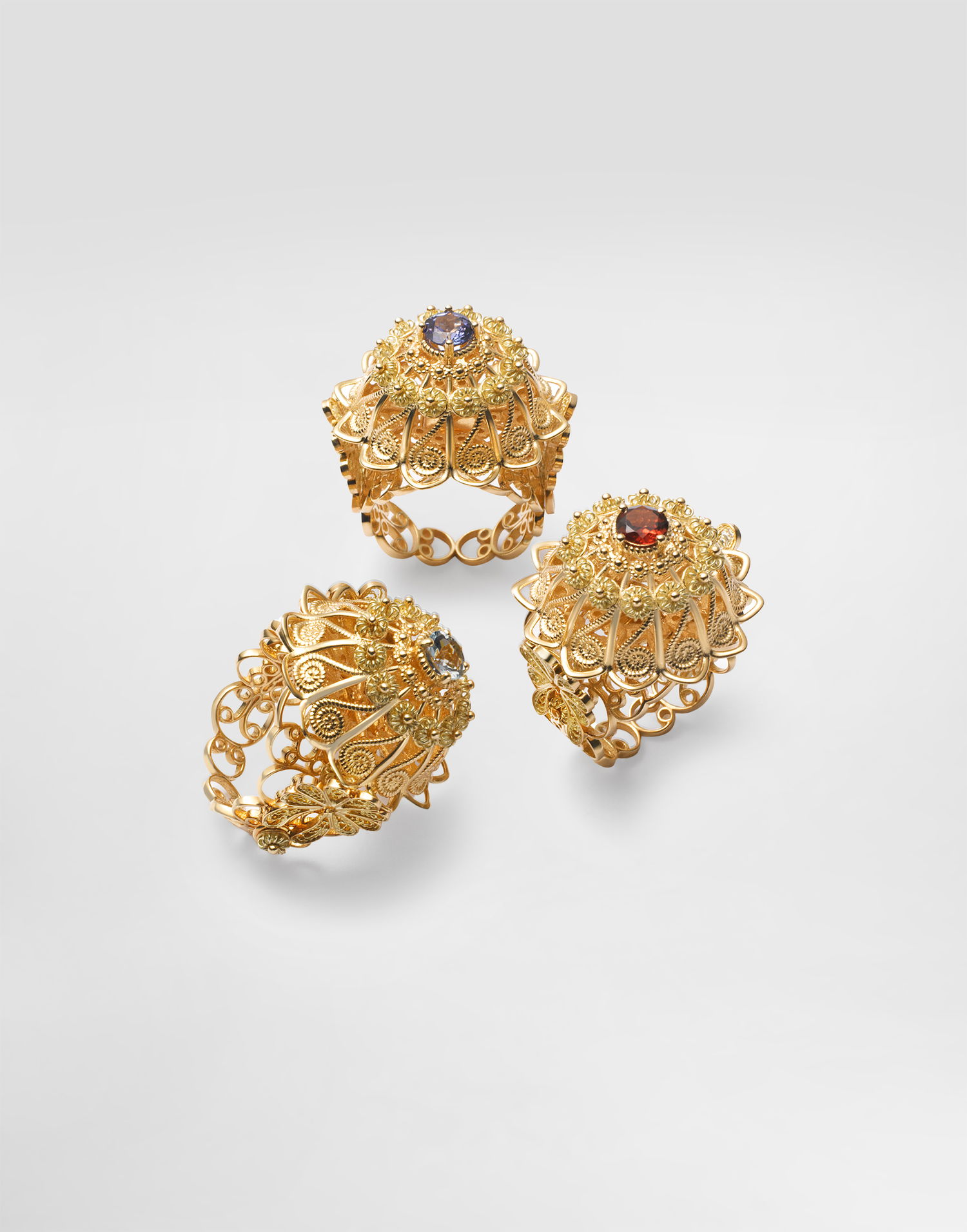 Ring Dolce & Gabbana Dolce & Gabbana Filigree Ring with Aquamarine, Size 48 Gul | WRJP1GWAQ01ZOO00, 1