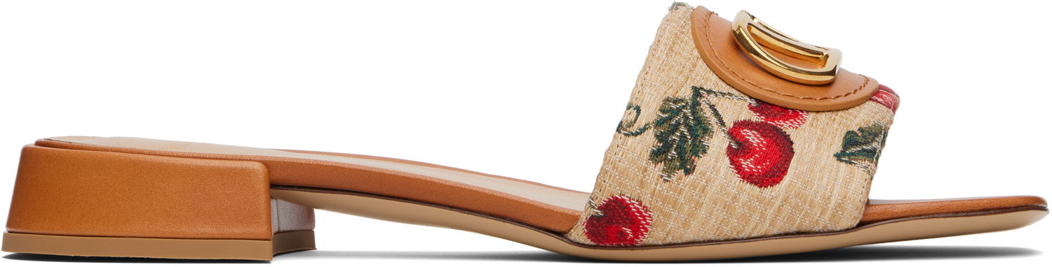 Skopleje Valentino Valentino Garavani VLogo Signature Cherryfic Slide Sandals Beige | 6W0S0LT0NNX, 0