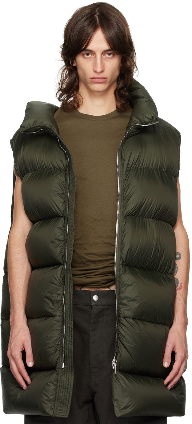 Vest Rick Owens Flight Down Vest Grøn | RU02D6783 NPD3, 0