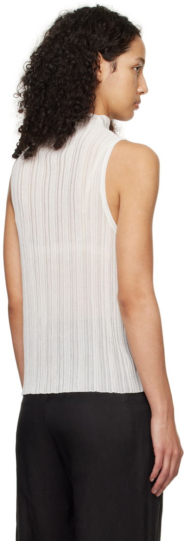 Tanktop Anine Bing Sleeveless Pleated Tank Top Hvid | A-09-2172-100, 2