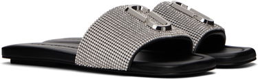 Tilbehør Marc Jacobs Marc Jacobs 'The Rhinestone J Marc' Slides Sort | 2R3FFS006F05, 3