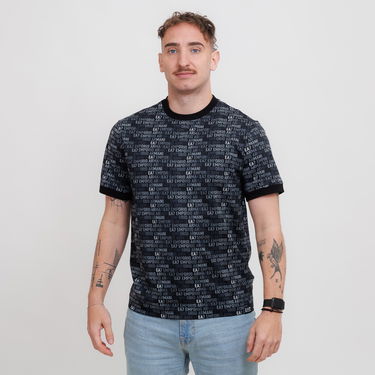 T-shirt Emporio Armani EA7 Emporio Armani All-Over Logo Print T-Shirt Sort | 7M000208-AF12874-UC001, 0