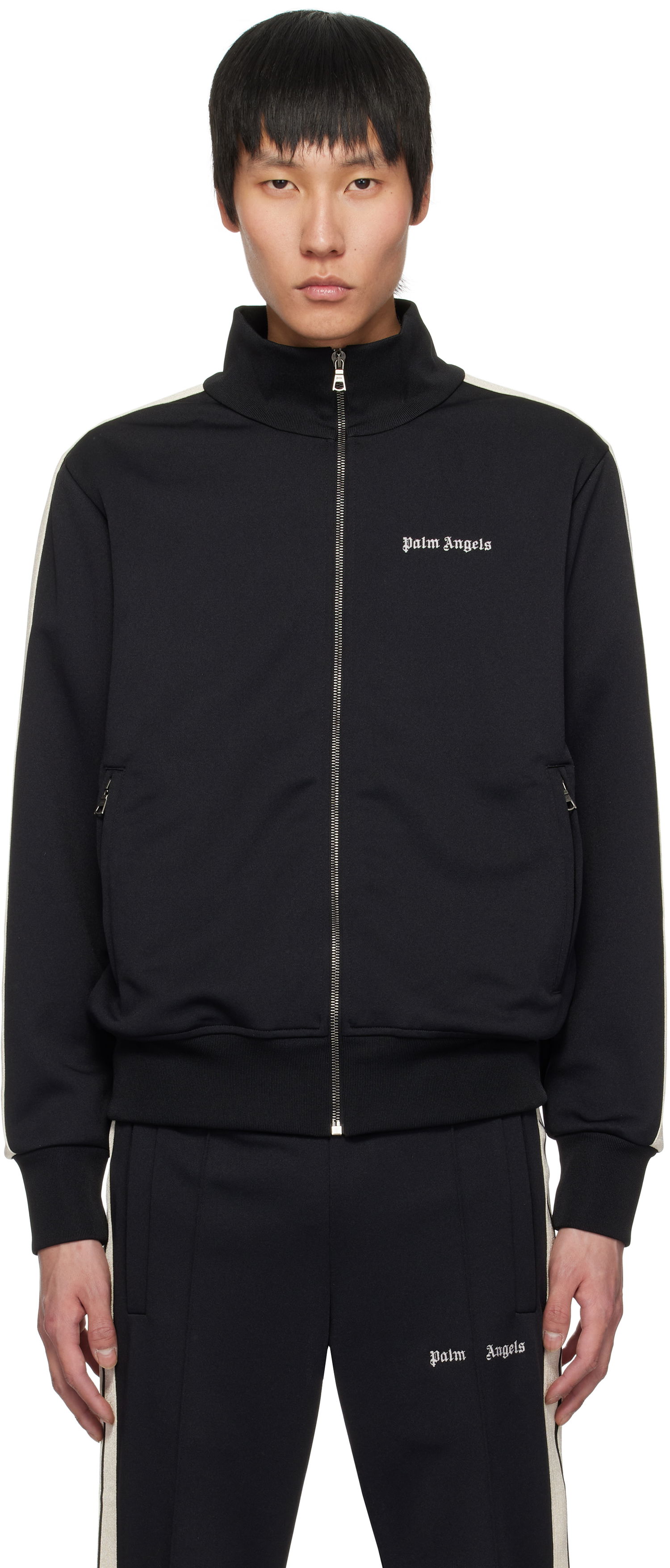 Træningsdragt Palm Angels Palm Angels Classic Logo Track Jacket Sort | PMBD058C99FAB0021003, 0