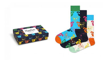 Sokker Happy Socks 3-Pack Mixed Dog Socks Gift Set Flerfarvet | XDOG08-0100, 1