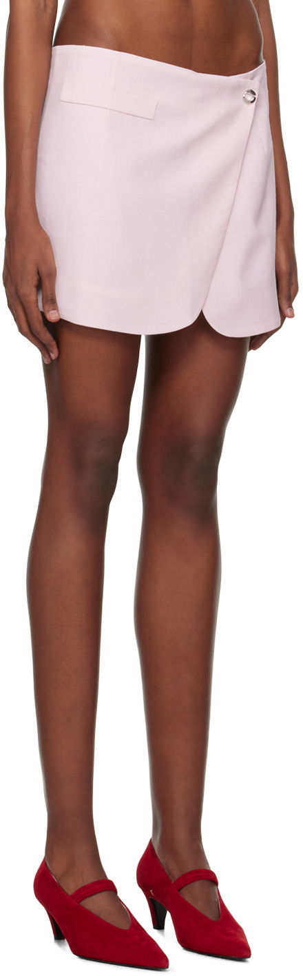 Nederdel Coperni Coperni Tailored Wrap Miniskirt Lyserød | COPJ24834, 1