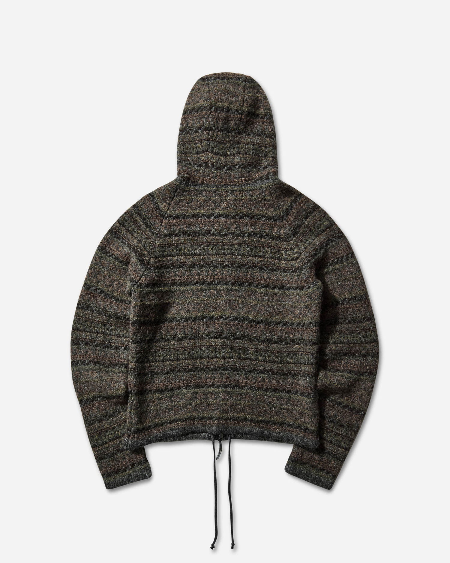 Sweatshirt ROA Fair Isle Felted Knit Zip-Up Hoodie Grøn | RBMW0520YA74 GRN0012, 0