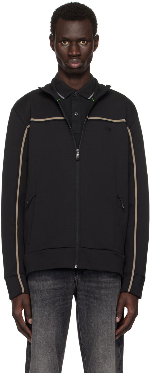 Sweatshirt BOSS Zip-Up Tape Insert Sweatshirt Sort | 50523896