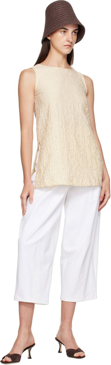 Tanktop Max Mara Max Mara Textured Sleeveless Top Beige | 2521946058600, 3