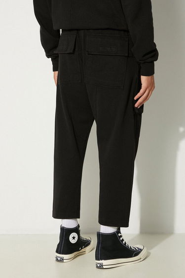 Cargo bukser Rick Owens Rick Owens Creatch Cargo Cropped Drawstring Sweatpants Sort | DU02D2371.RIG, 2