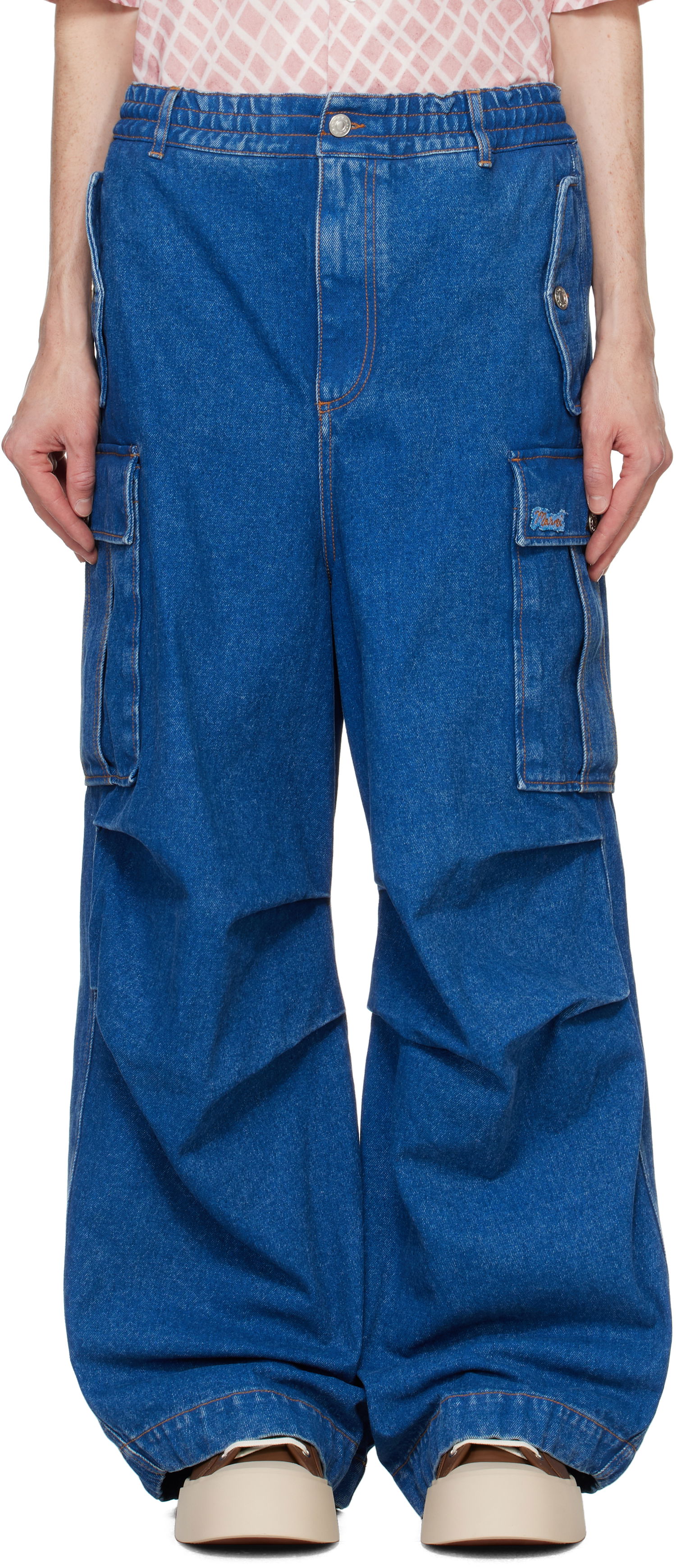Cargo bukser Marni Low Waist Cargo Jeans Blå | PUJU0082X0 USCU83, 0