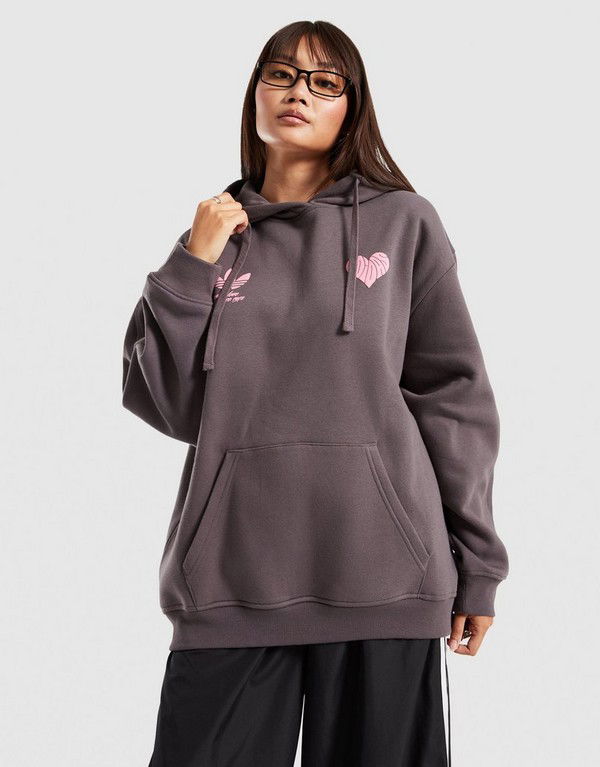 Sweatshirt adidas Originals Heart OS Hoodie Grå | KS5447, 0