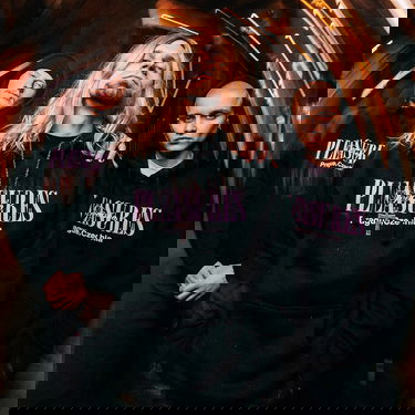 Sweatshirt Pleasures FTSHP x Angel Black Hoodie Sort | P24W076 BLACK, 12