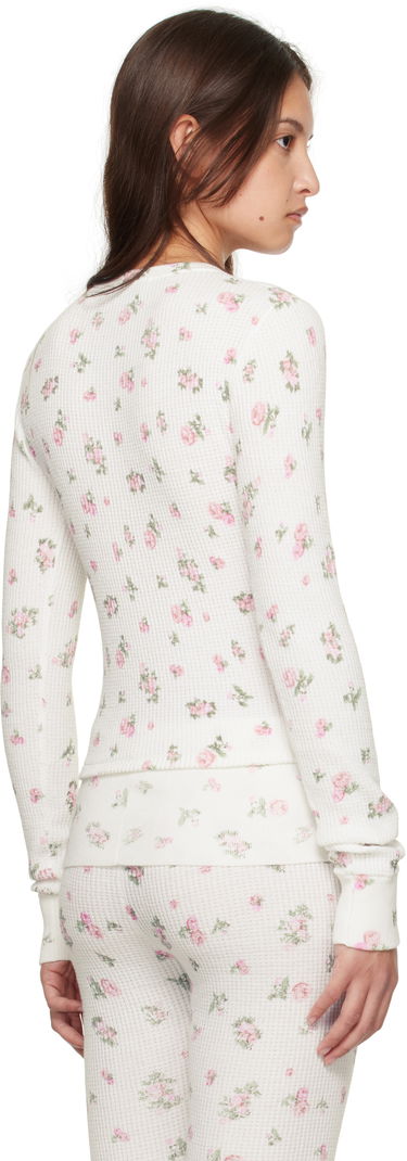 T-shirt GUIZIO Guizio Long Sleeve Rosebud Thermal Top Hvid | H24101K082, 2