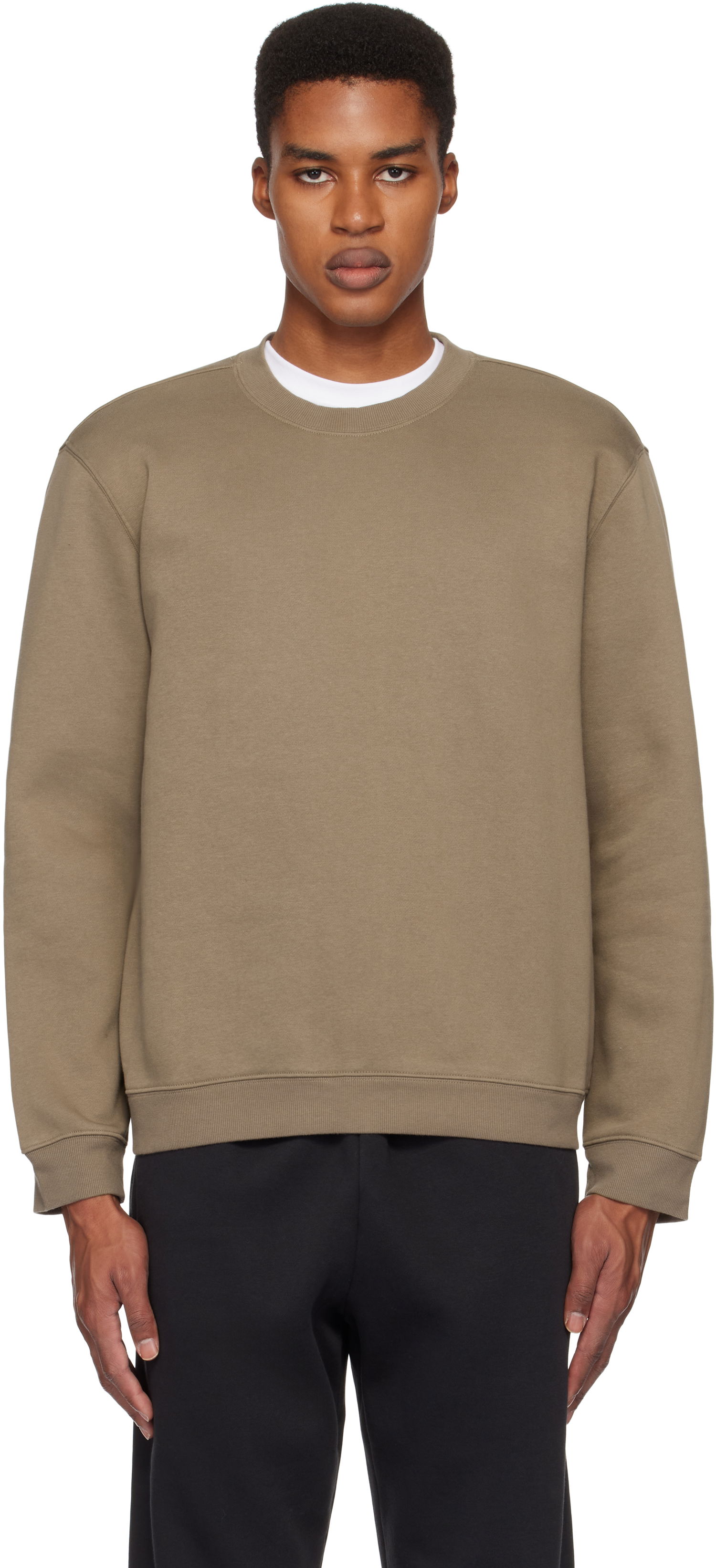 Sweatshirt SKIMS SKIMS Fleece Lounge Crewneck Sweatshirt Brun | PL-PLO-8028M, 0