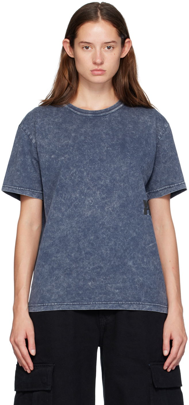 T-shirt Alexander Wang Alexander Wang Puff Logo T-Shirt Blå | 4CC3241520, 0