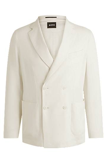 Jakke BOSS Selected By Shohei Ohtani Slim-Fit Blazer Hvid | 50540686
