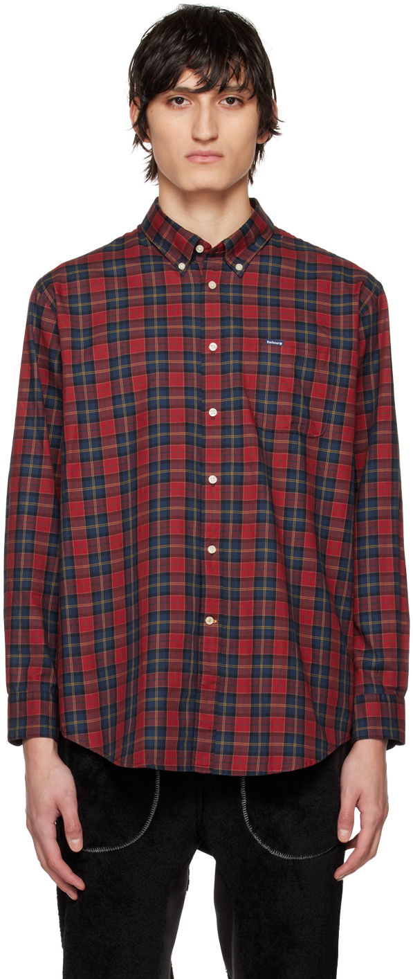 Skjorte Barbour Barbour Check Button-Down Shirt Rød | MSH5263RE96