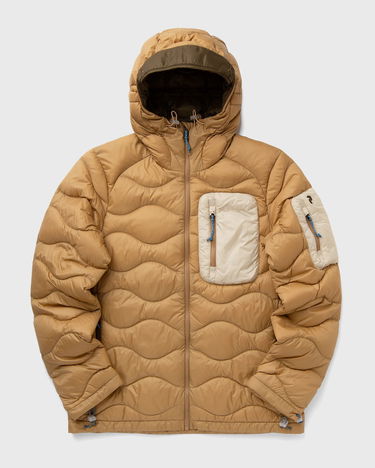 Puffer jakke Peak Performance HeliuUtility Down Hood Jacket Beige | G79847100, 1