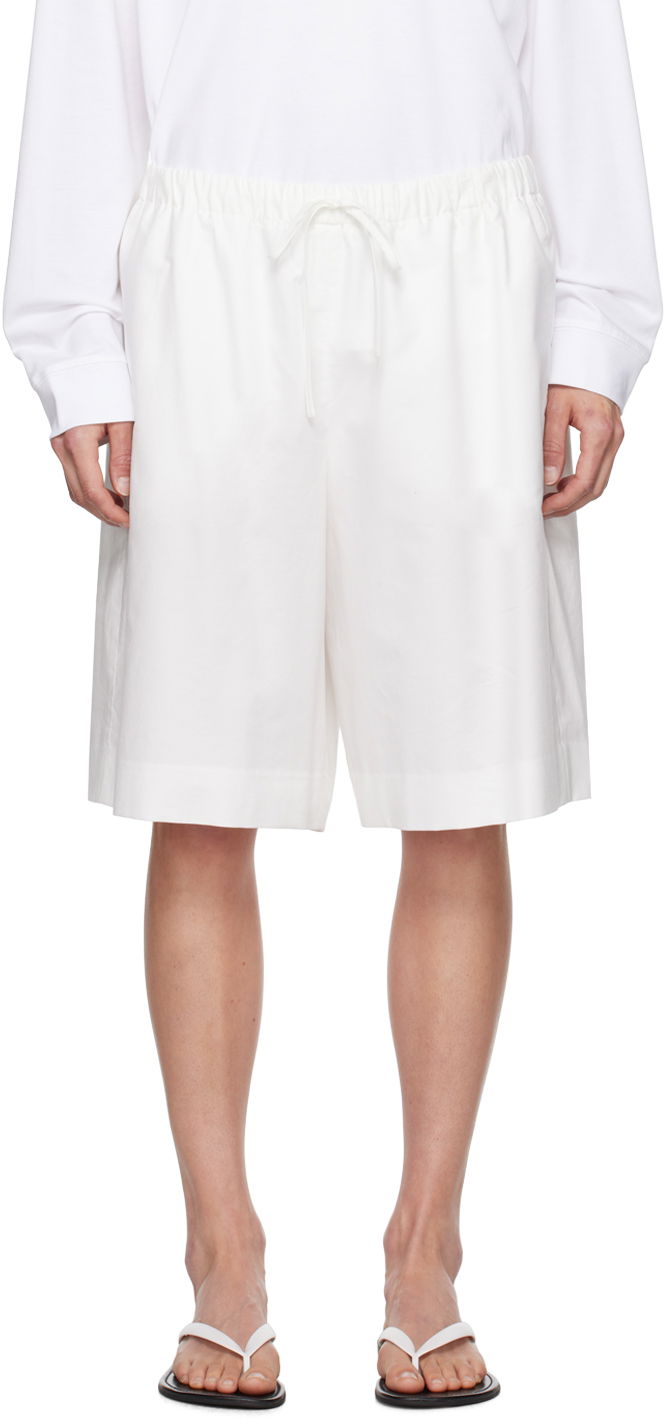 Shorts The Row Stanton Elastic Waistband Shorts Hvid | 8156-W3095, 0