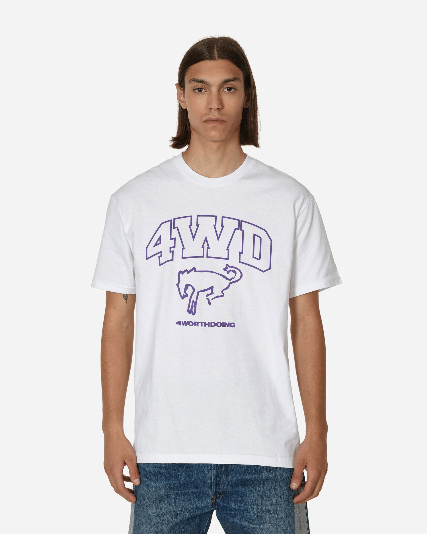 T-shirt 4 WORTH DOING Horse Mascot T-Shirt Hvid | 4WDSS23SS5 WHITE, 0