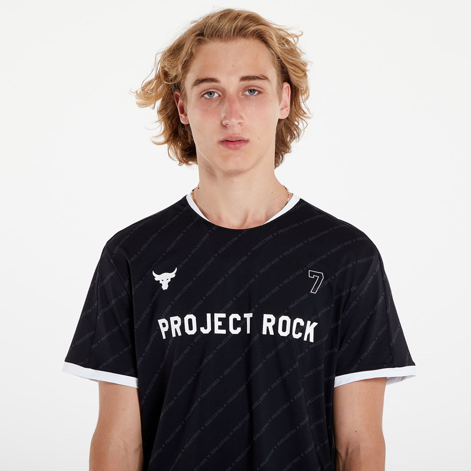 Jersey Under Armour Project Rock Rugby Shirt Black/ White Sort | 1387512-001, 1