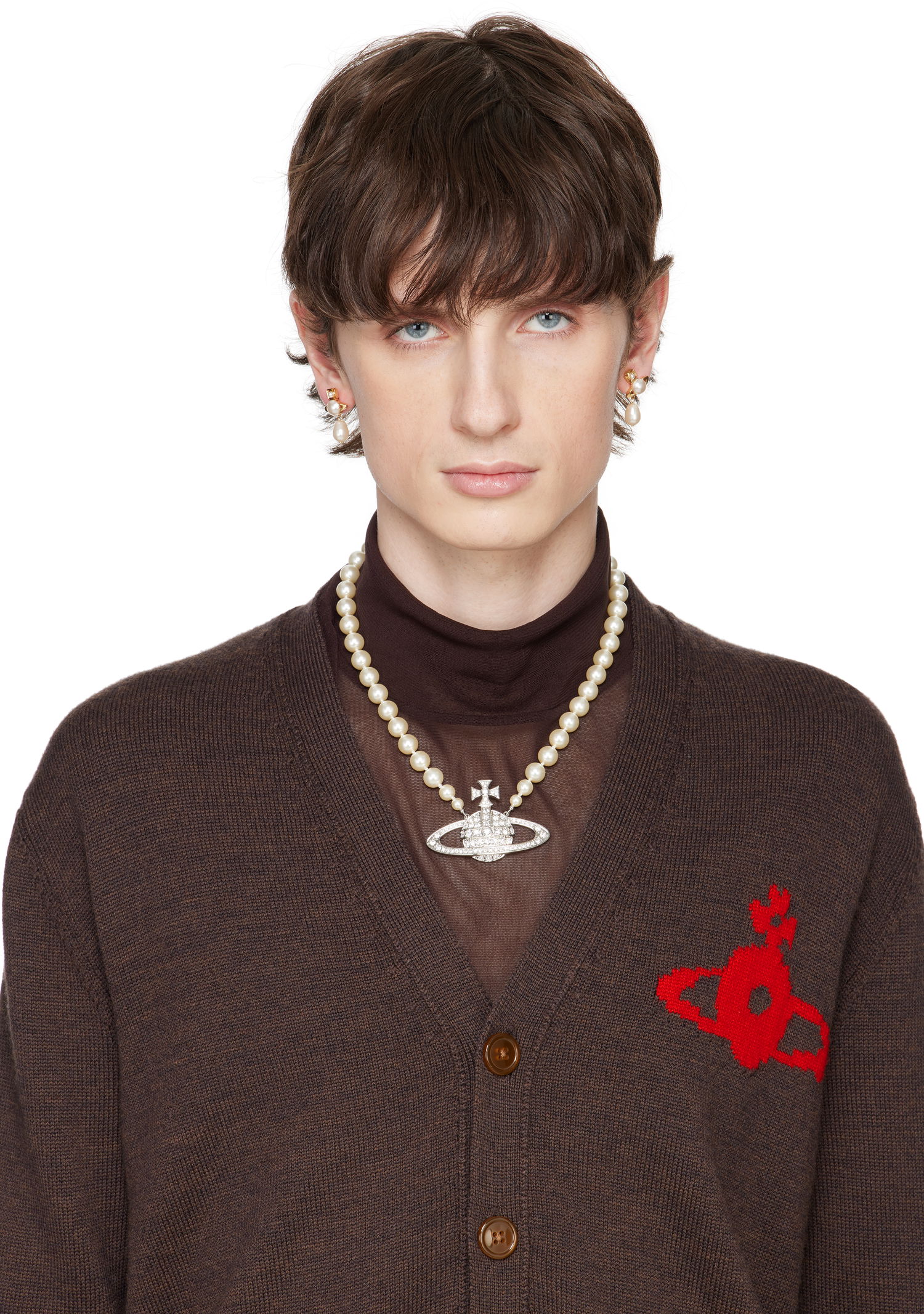 Halskæde Vivienne Westwood Vivienne Westwood Pearl Bas Relief Choker Necklace Hvid | 63010099-02P104-CN, 1