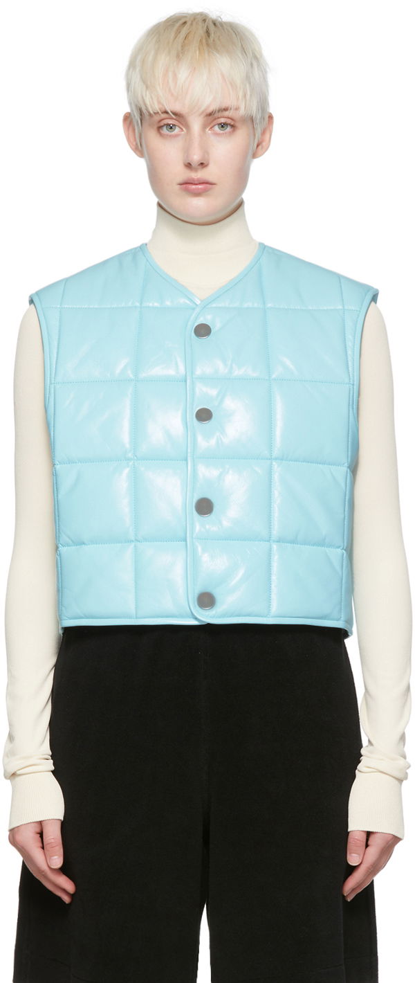 Sweater Bottega Veneta Leather Vest Blå | 686421 VKLC0, 0