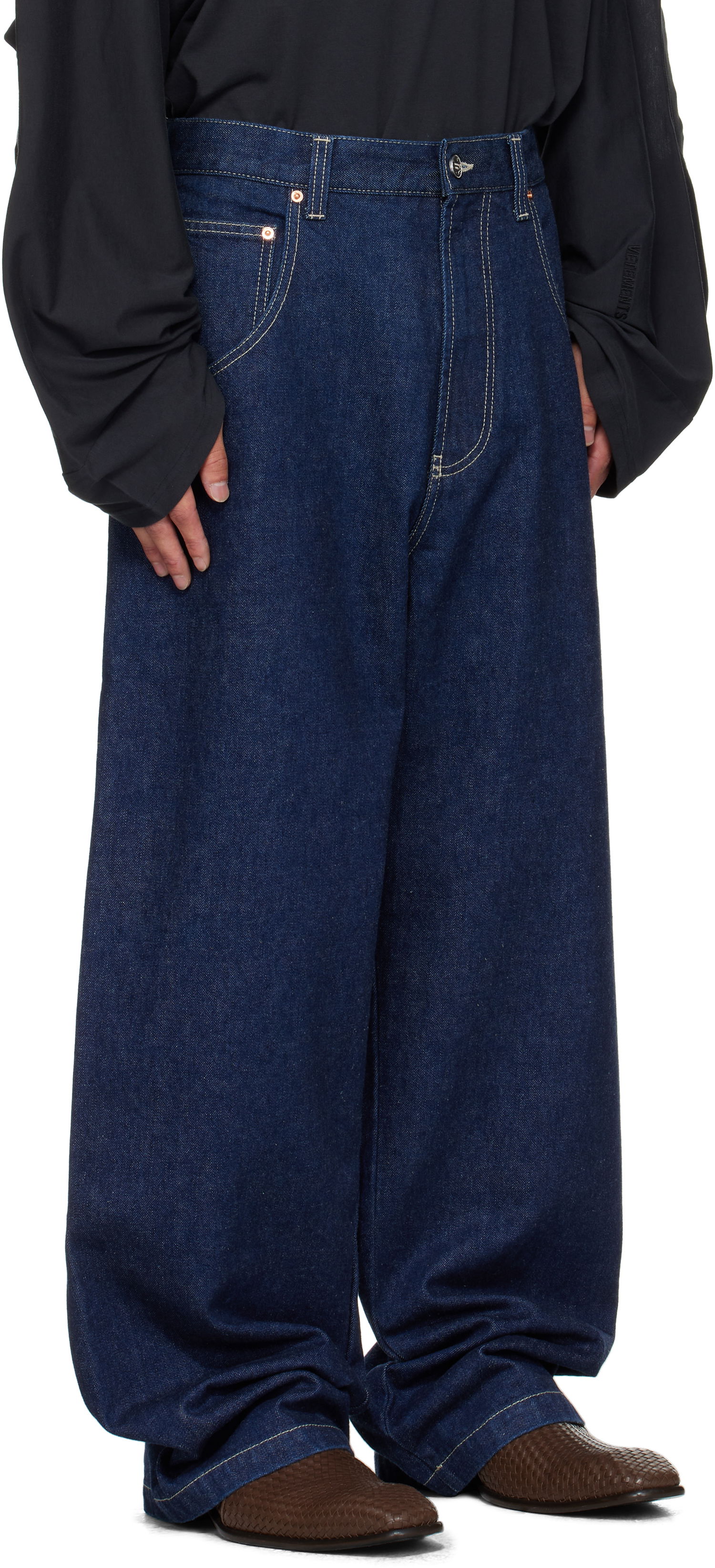 Jeans VETEMENTS VETEMENTS Hip-Hop Jeans Blå | UH76DP250N, 1