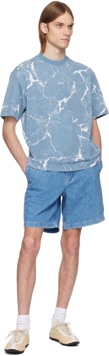 Shorts BOSS Faded Denim Shorts Blå | 50537804, 3