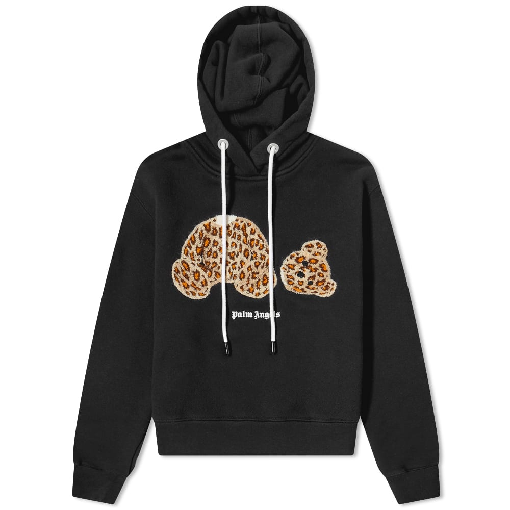 Sweatshirt Palm Angels Leopard Bear Hoodie Sort | PWBB022S22FLE0011060, 0