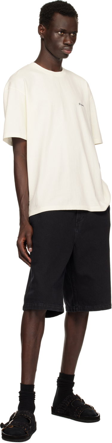 T-shirt Palmes Dyed Chest Logo T-Shirt Hvid | P10-0026-036, 3