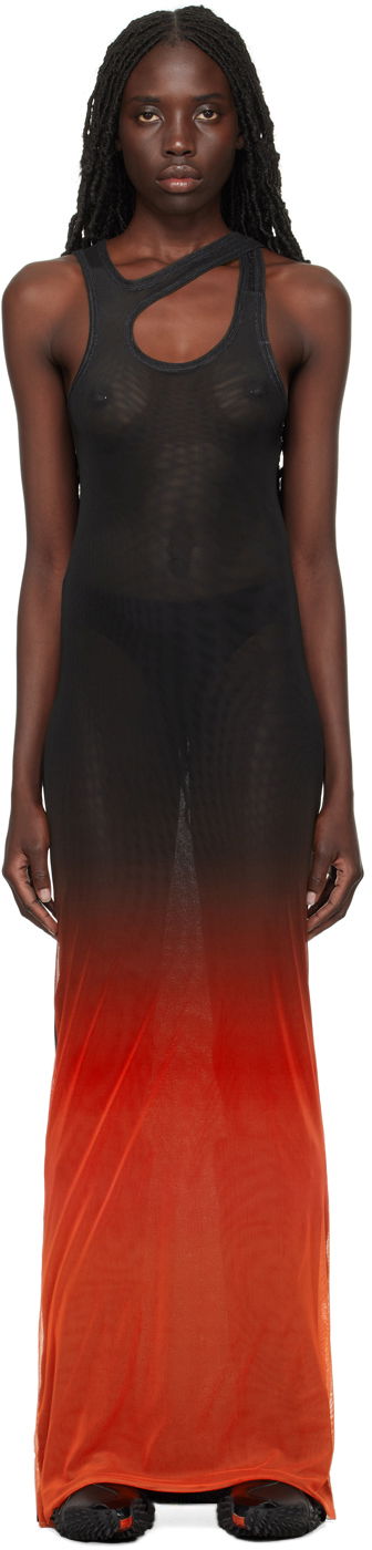 Kjole Ottolinger Ottolinger Gradient Maxi Dress Sort | 102702