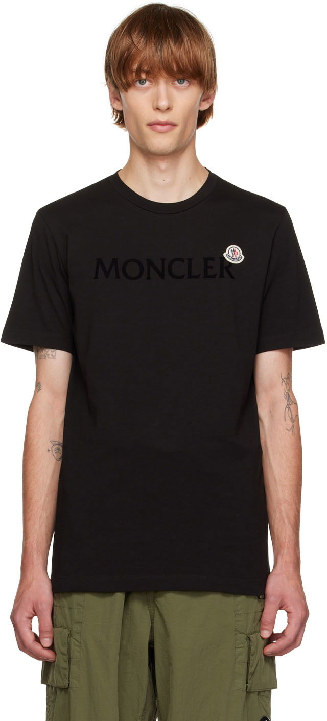 T-shirt Moncler Cotton T-Shirt Sort | H20918C000258390T