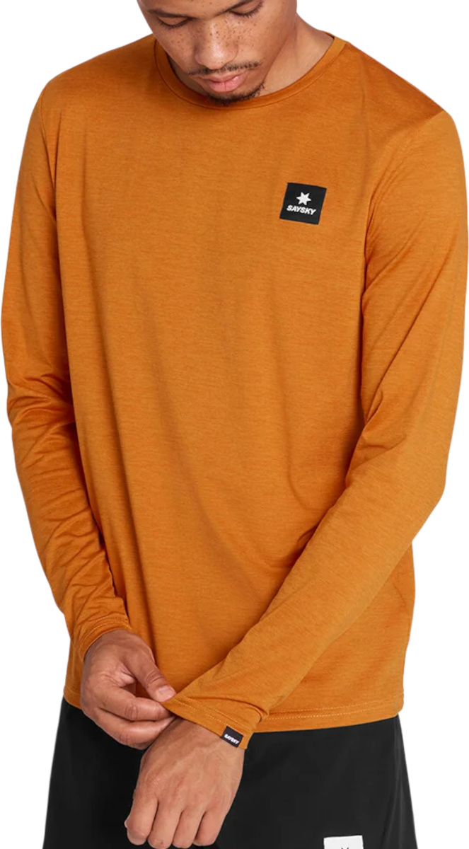 T-shirt Saysky Reflective Logo Pace Long Sleeve Orange | omrls20c4008-omrls20c4008, 0