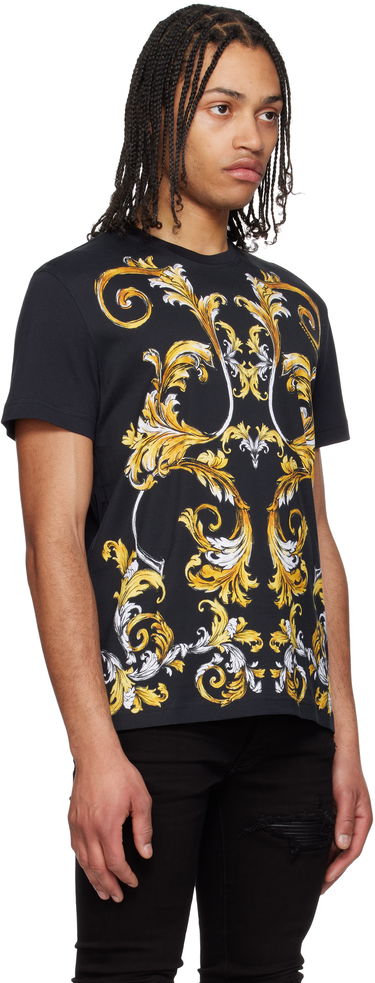 T-shirt Versace Versace Jeans Couture Barocco Outline T-Shirt Sort | E78GAH6SB_EJS461, 1
