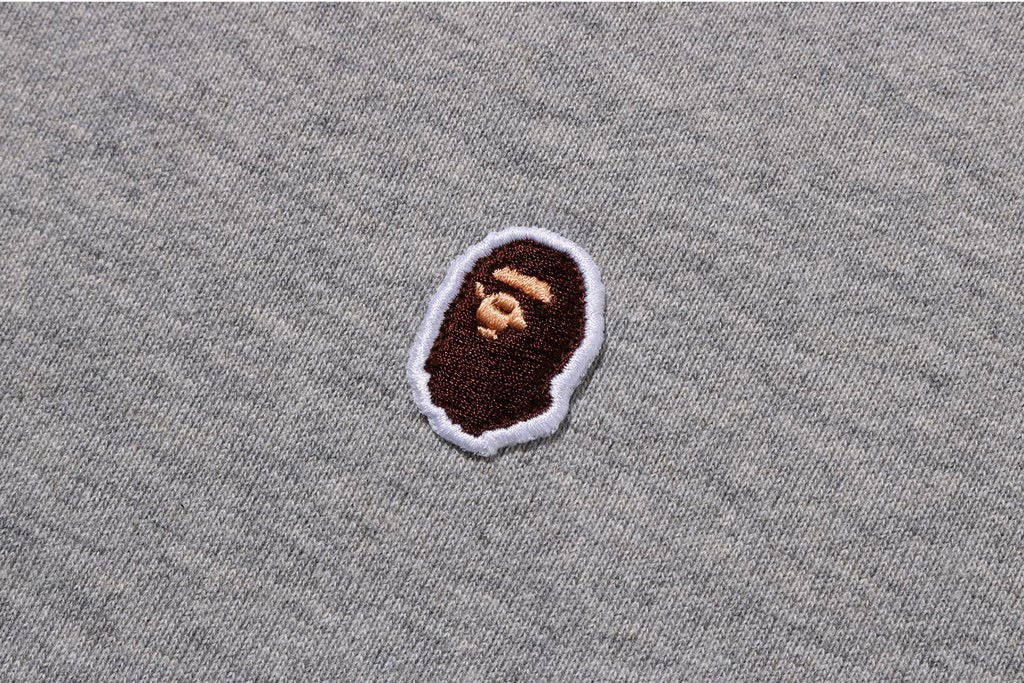 Sweater BAPE Ape Head One Point Relaxed Fit Crewneck Grå | BAPE-POINT-CREW-GREY, 1