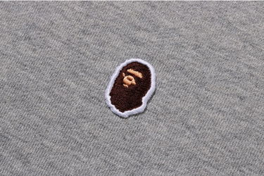 Sweater BAPE Ape Head One Point Relaxed Fit Crewneck Grå | BAPE-POINT-CREW-GREY, 1