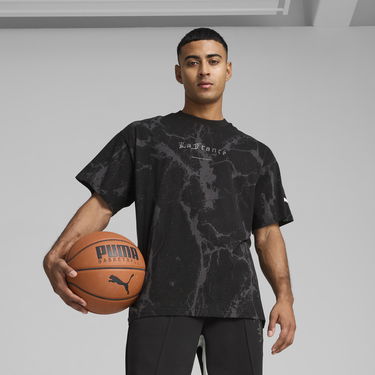 T-shirt Puma HOOPS x LAFRANCE Chrome Marble T-Shirt Sort | 630779_01, 0