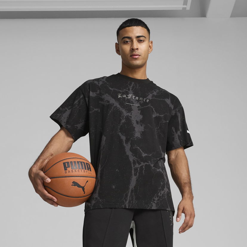 T-shirt Puma HOOPS x LAFRANCE Chrome Marble T-Shirt Sort | 630779_01