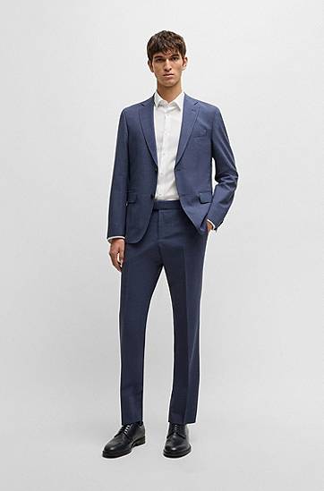 Skjorte BOSS Extra-Slim Fit Easy-Iron Cotton-Blend Poplin Shirt Hvid | 50480085, 1
