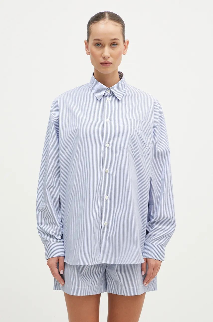 Skjorte Sporty & Rich Relaxed Fit Shirt Blå | SI006S409SN, 0