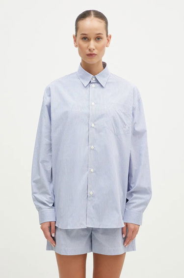 Skjorte Sporty & Rich Relaxed Fit Shirt Blå | SI006S409SN, 0