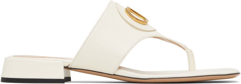 Tilbehør Valentino Valentino Garavani VLogo Signature Thong Sandals Hvid | 6W0S0LA9DSH