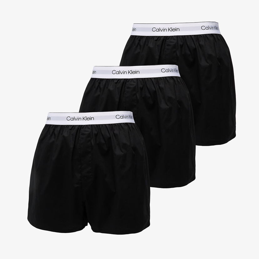 Boksere CALVIN KLEIN Calvin Klein Slim Boxer Shorts, 3-Pack Sort | LV00NB4267 UB1
