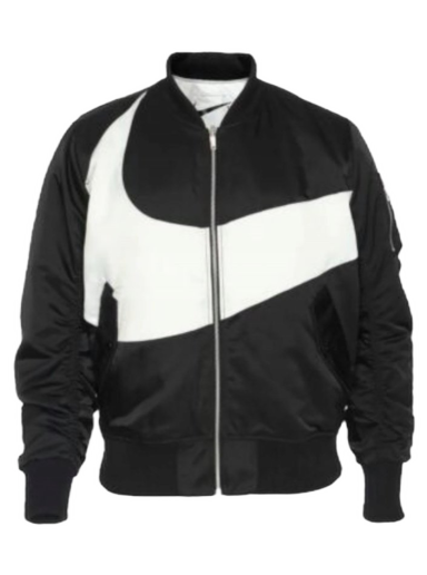 Bomberjakke Nike SWOOSH Therma Fit Reversible Bomber Jacket Sort | DR7020-010