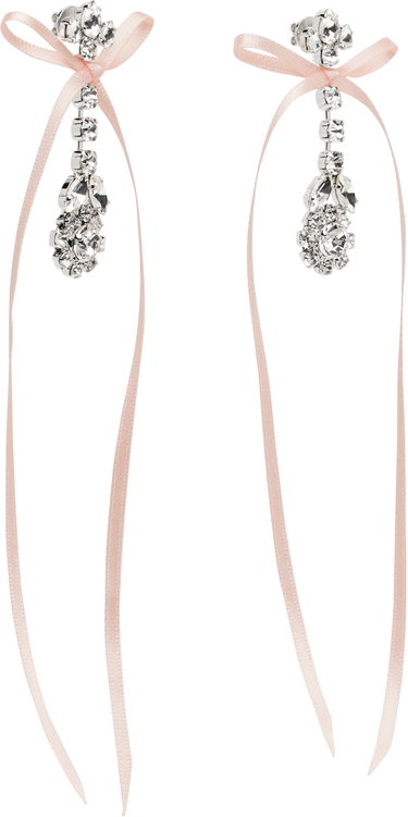 Øreringe Simone Rocha Simone Rocha Victorian Bow Ribbon Drip Earrings Lyserød | ERG526 0903, 1