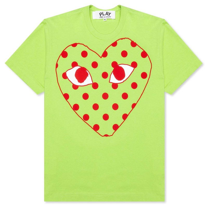 T-shirt Comme des Garçons Play Heart Dot T-Shirt Grøn | AZ-T275-051-2