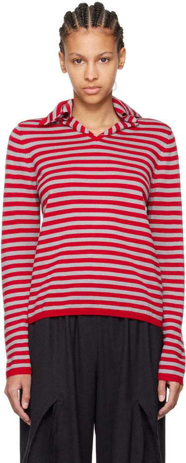 Sweater Comme des Garçons Comme des Garçons Girl Striped Sweater Rød | NM-N002-051, 0