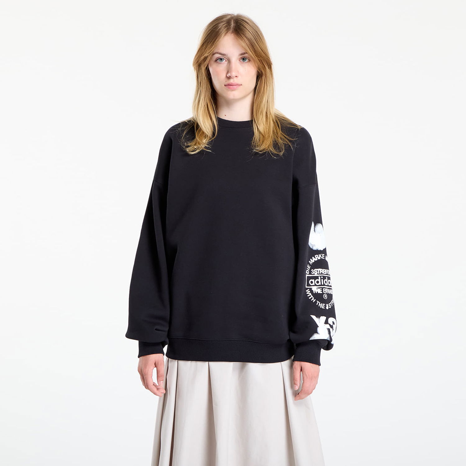 Sweatshirt Y-3 Y-3 Graphic Crew Sweatshirt Sort | JX4749, 0